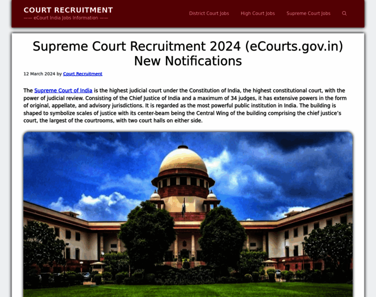 Supreme.courtrecruitment.com thumbnail