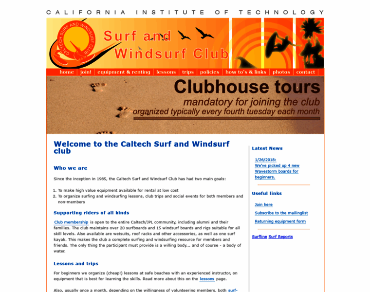 Surfclub.caltech.edu thumbnail