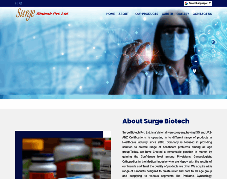 Surgebiotech.co.in thumbnail
