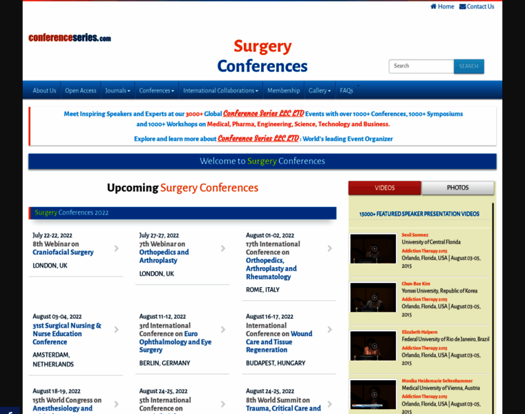 Surgeryconferences.com thumbnail