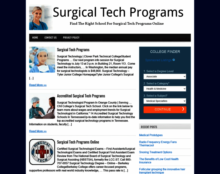 Surgicaltechprograms.org thumbnail