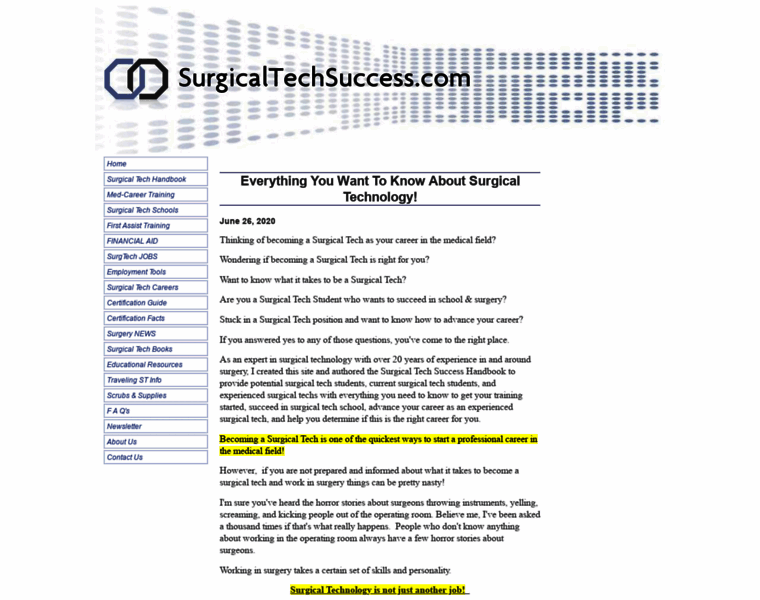Surgicaltechsuccess.com thumbnail