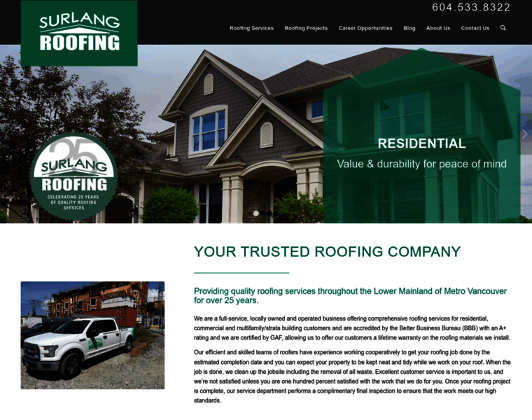Surlangroofing.com thumbnail