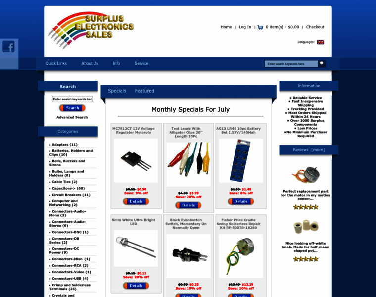 Surplus-electronics-sales.com thumbnail