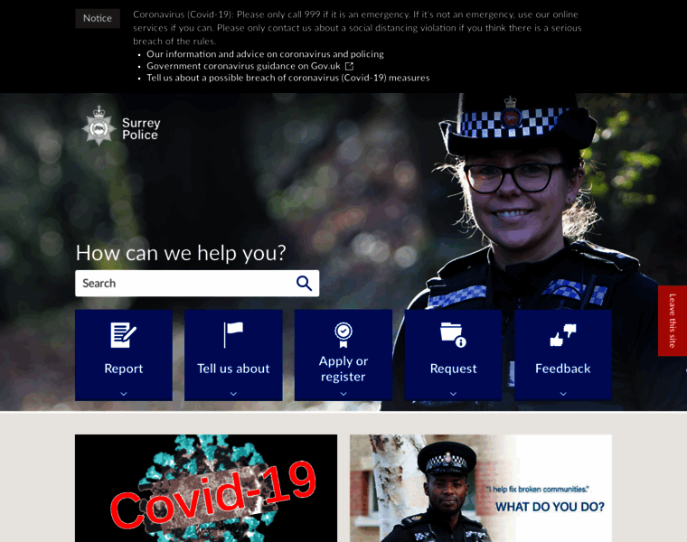 Surrey.police.uk thumbnail