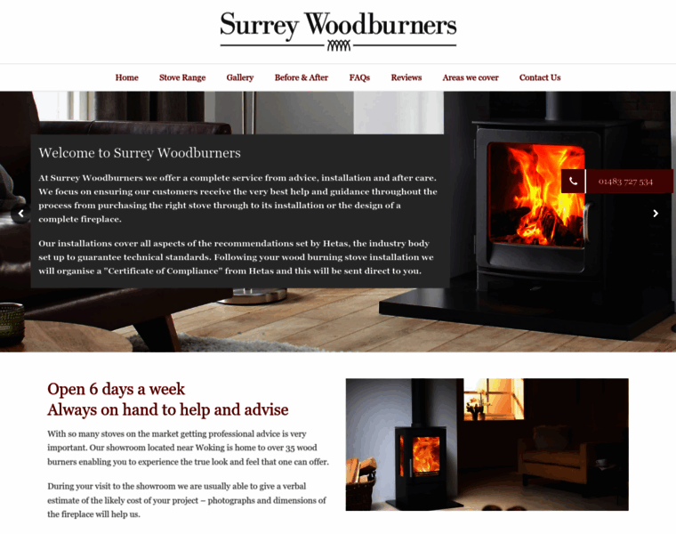 Surreywoodburners.co.uk thumbnail