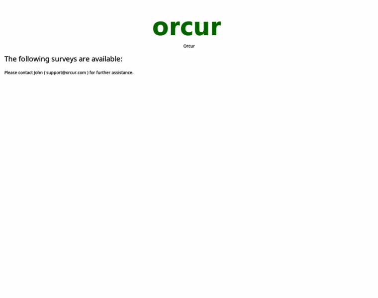 Survey.orcur.com thumbnail