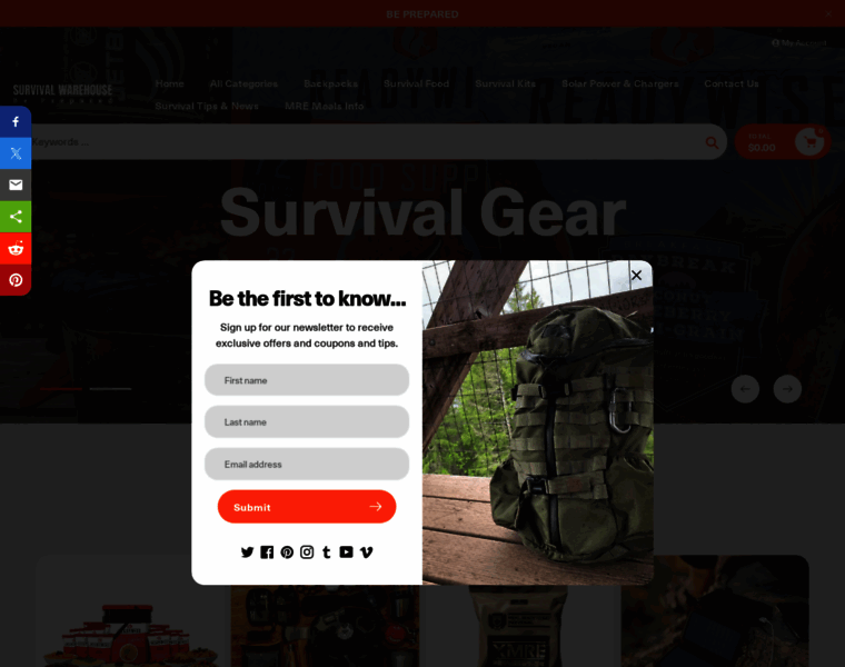 Survival-warehouse.com thumbnail