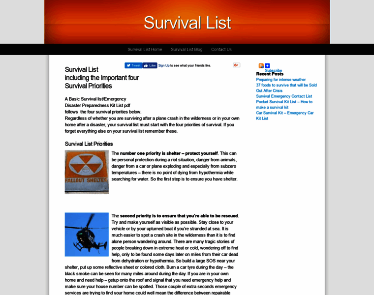 Survivallist.org thumbnail
