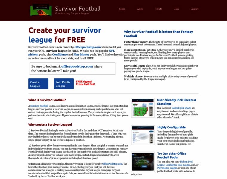 Survivorfootball.com thumbnail