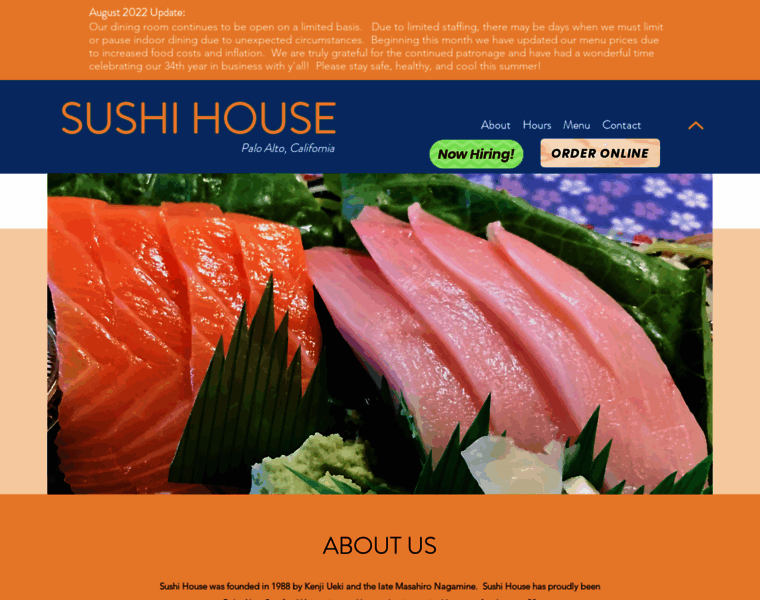 Sushihousepaloalto.com thumbnail