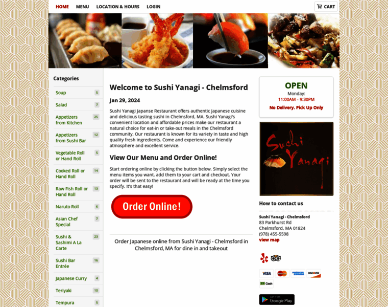 Sushiyanagima.com thumbnail