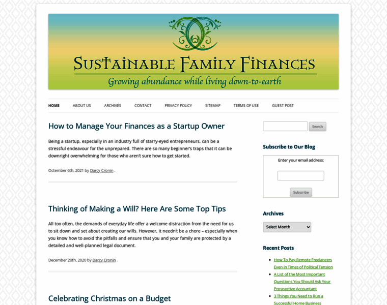 Sustainablefamilyfinances.com thumbnail