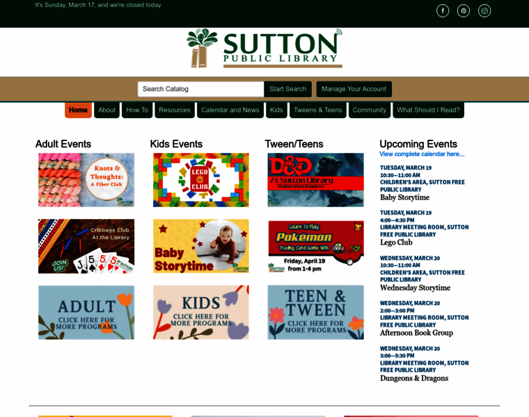 Suttonpubliclibrary.org thumbnail