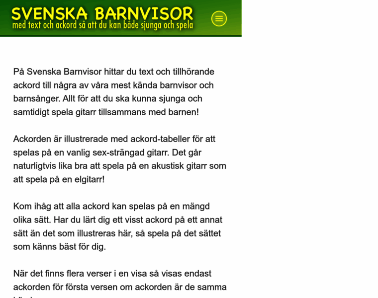 Svenskabarnvisor.se thumbnail