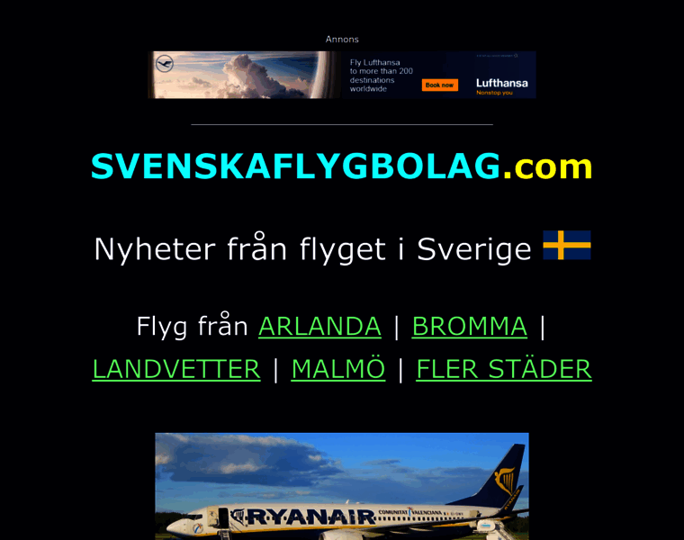 Svenskaflygbolag.com thumbnail