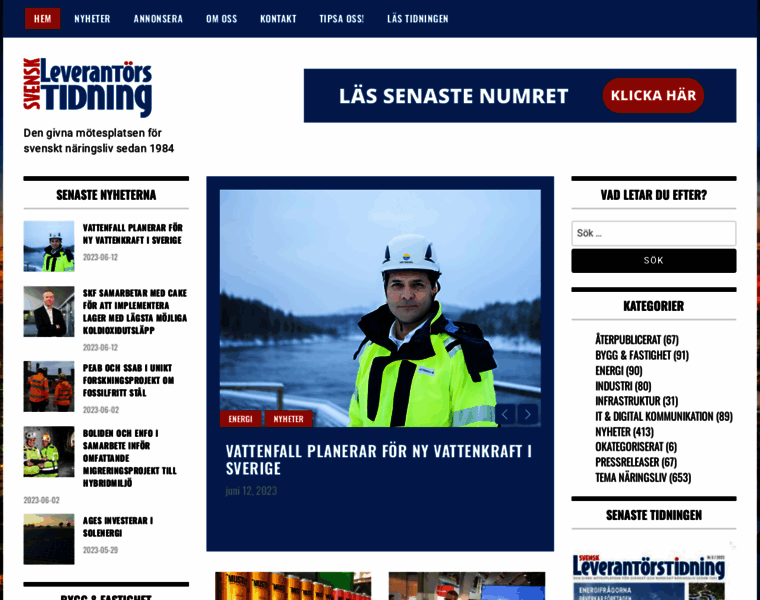 Svenskleverantorstidning.se thumbnail
