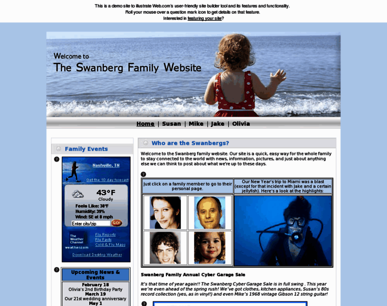 Swanbergfamily.com thumbnail