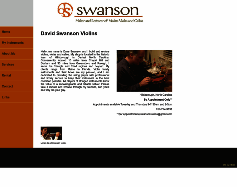 Swansonviolins.com thumbnail