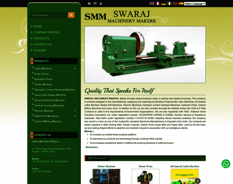 Swarajmachinerymakers.com thumbnail