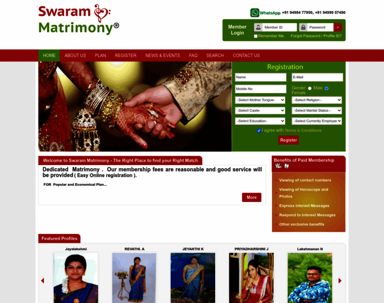 Swarammatrimony.com thumbnail