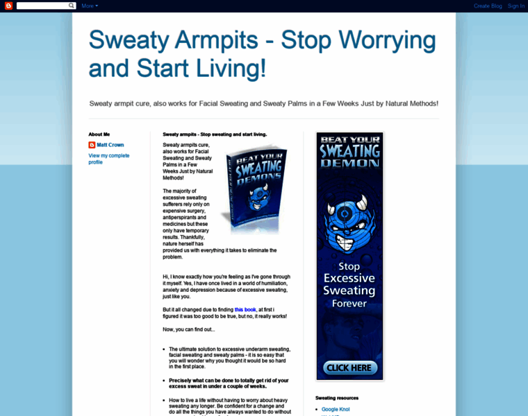 Sweatyarmpits-cure.blogspot.com thumbnail