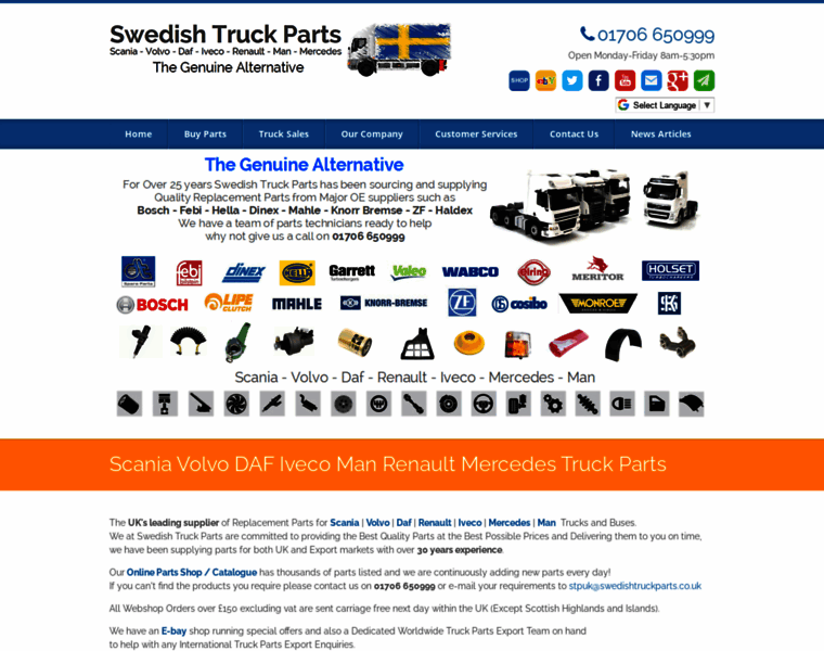 Swedishtruckparts.co.uk thumbnail