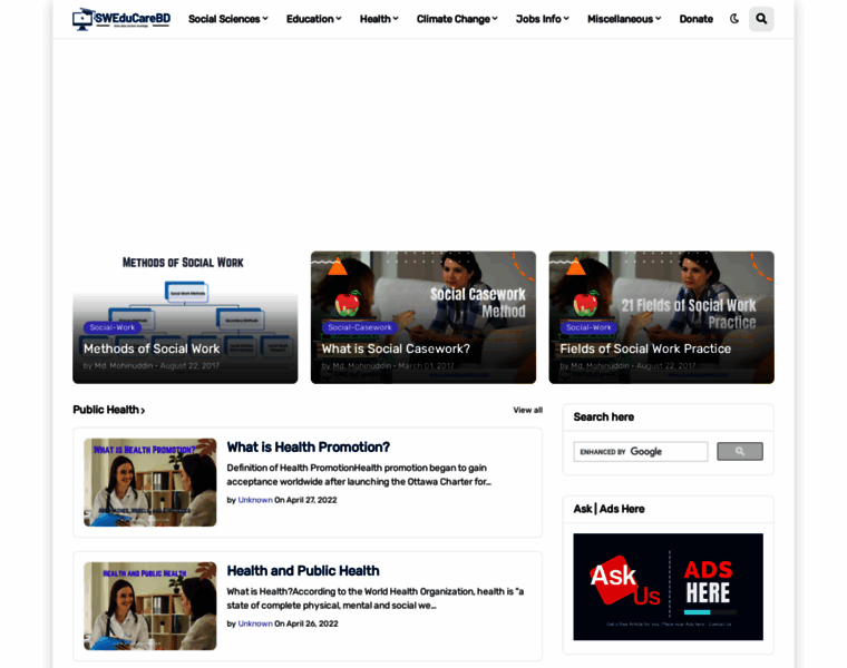 Sweducarebd.com thumbnail