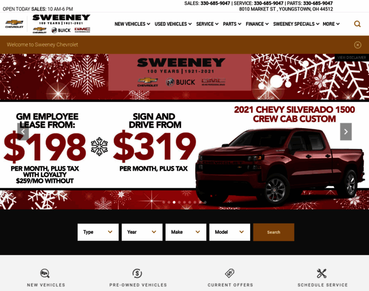 Sweeneychevycars.com thumbnail