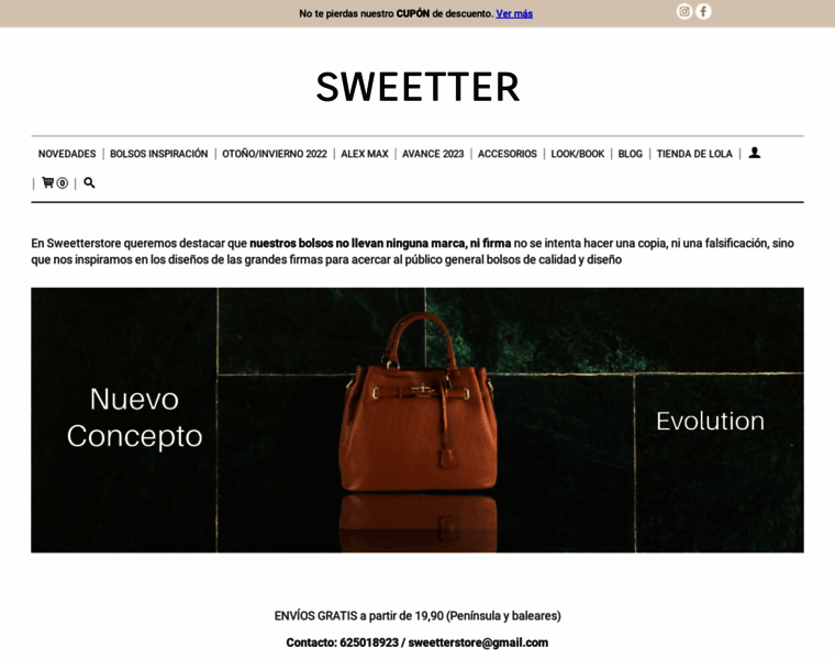 Sweetterstore.es thumbnail