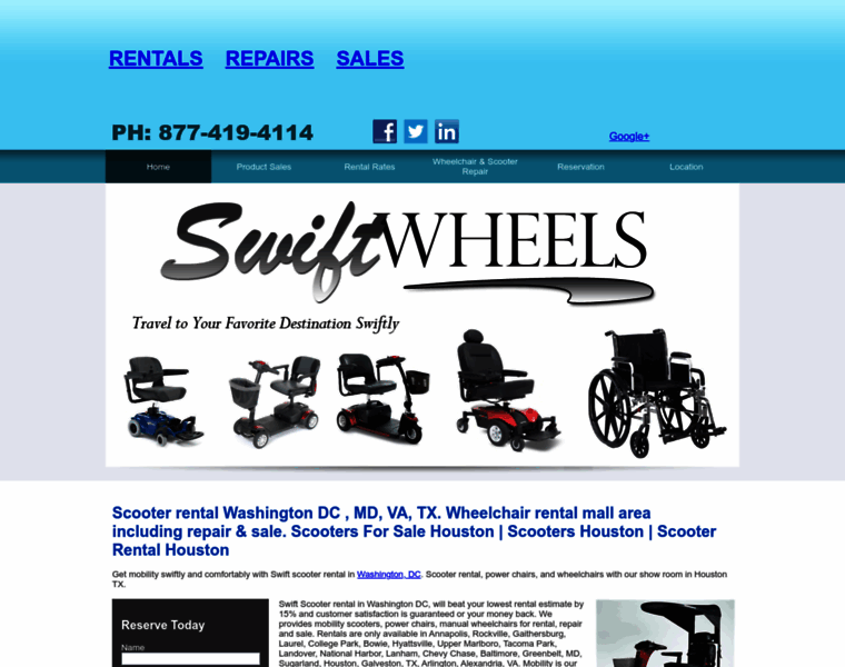 Swiftscooters.com thumbnail