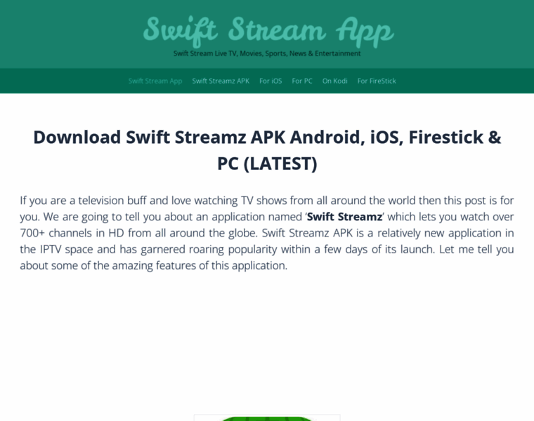 Swiftstreamapk.com thumbnail