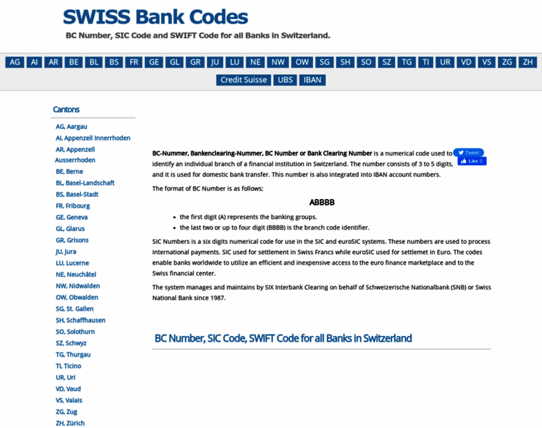 Swissbankcodes.com thumbnail