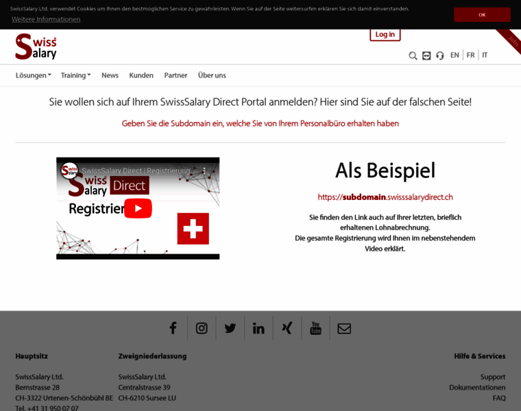 Swisssalarydirect.ch thumbnail