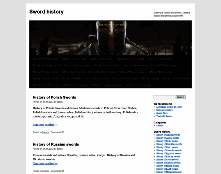 Swordhistory.info thumbnail