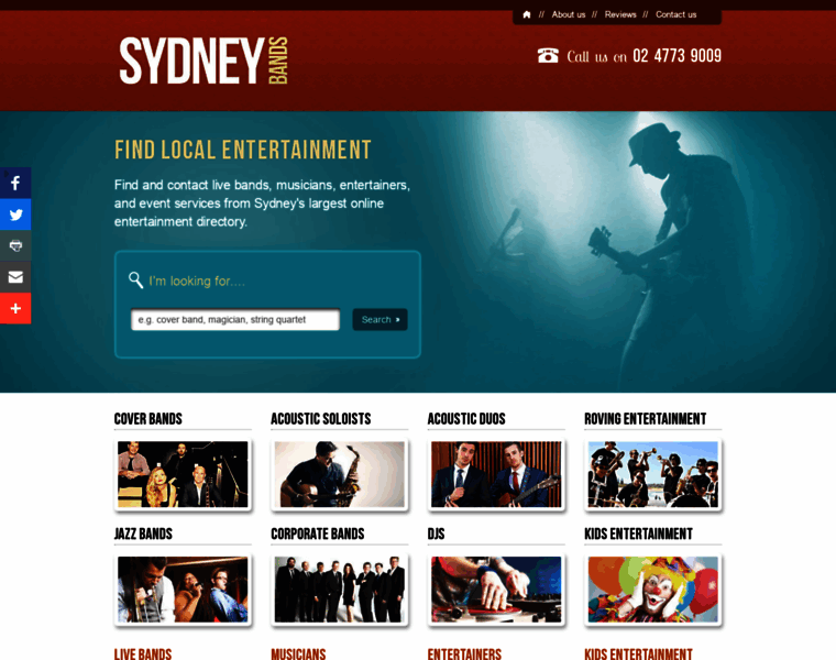 Sydneybands.com.au thumbnail