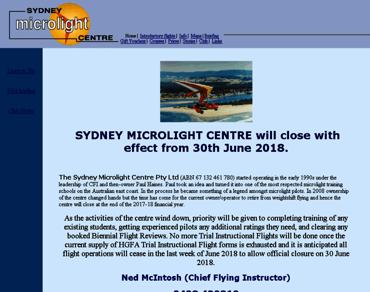 Sydneymicrolightcentre.com thumbnail