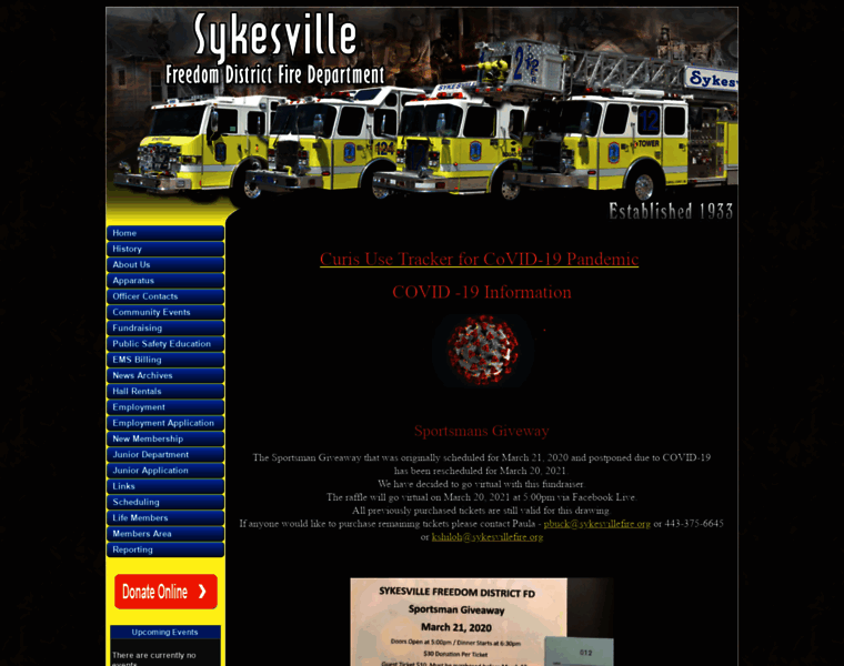 Sykesvillefire.org thumbnail