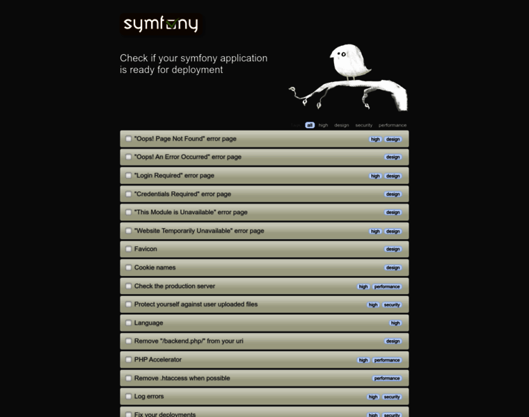 Symfony-check.org thumbnail