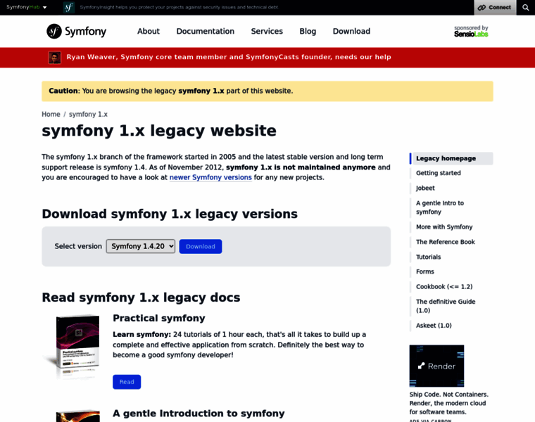 Symfony-project.org thumbnail