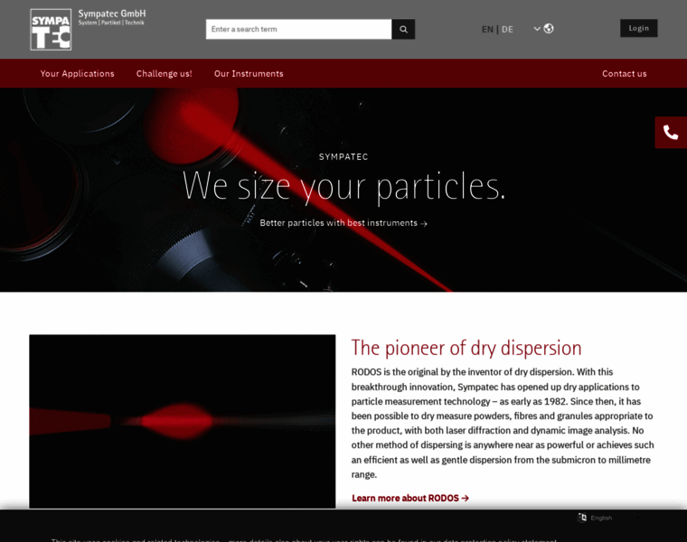 Sympatec.com thumbnail