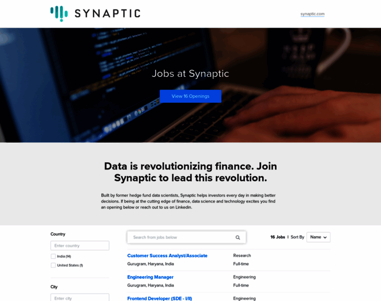 Synaptic.recruiterbox.com thumbnail