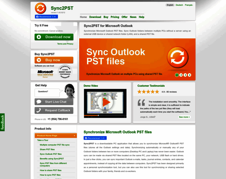 Sync2pst.com thumbnail