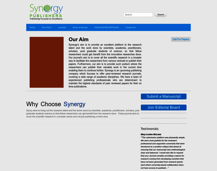 Synergypublishers.com thumbnail Synergypublishers.com thumbnail