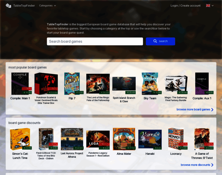 Tabletopfinder.eu thumbnail Tabletopfinder.eu thumbnail