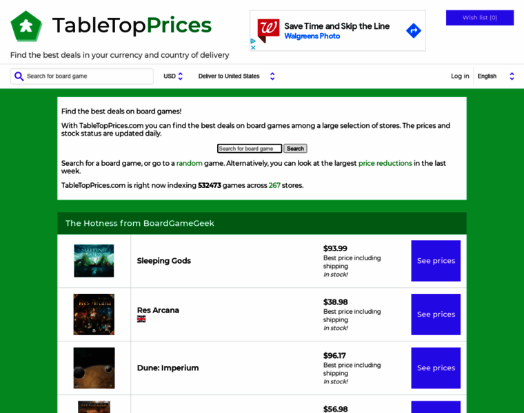 Tabletopprices.com thumbnail