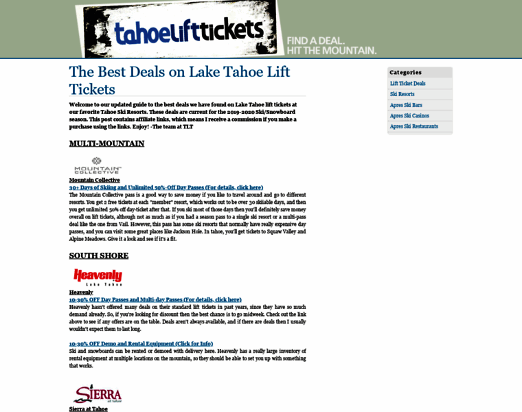 Tahoelifttickets.net thumbnail