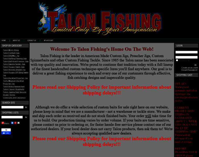 Talonfishing.com thumbnail