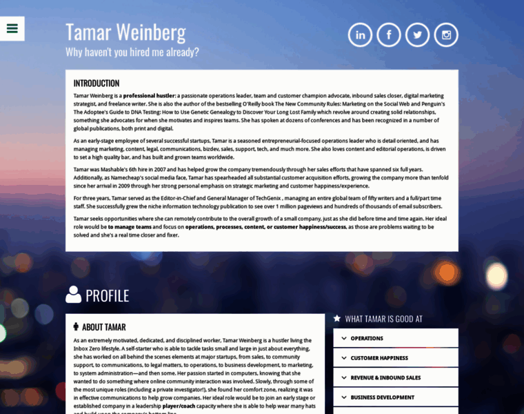 Tamarweinberg.com thumbnail