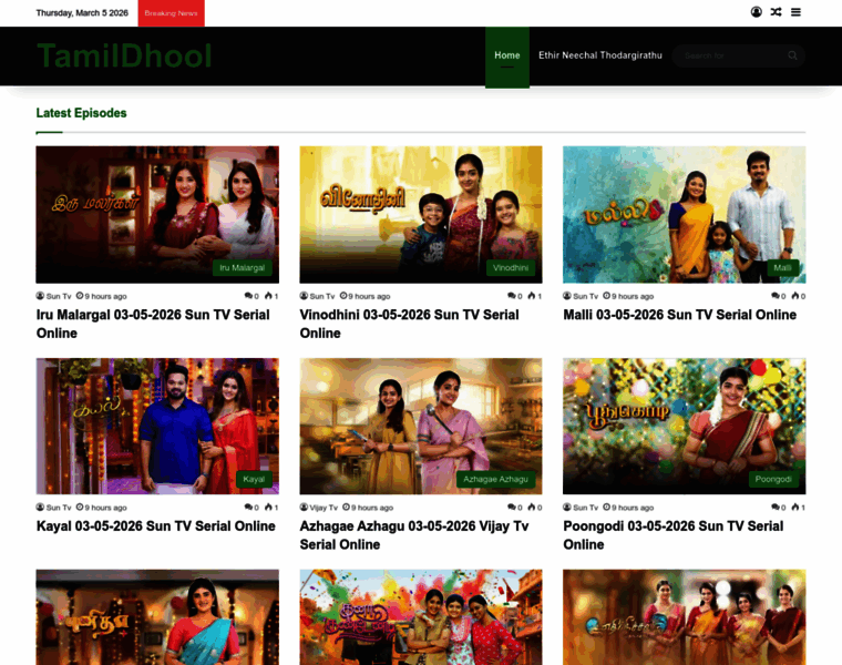tamildhool.cl at WI. TamilDhool | Watch Tamil Serials and Free TV Shows ...